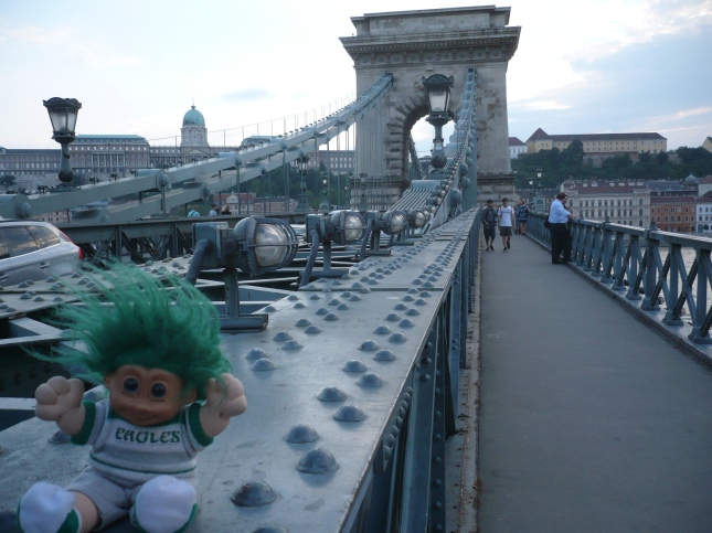 10The famous chain bridge with Buda Castle in the background